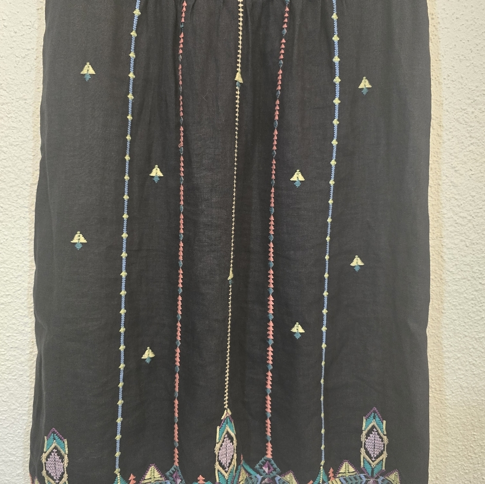 Johnny Was Black Floral Embroidered Dress - Picture 10 of 16